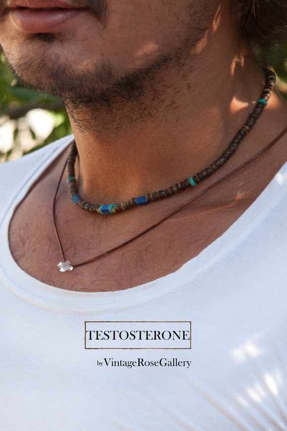 Amazon.co.jp: Beaded Necklace New Fashion Retro Country Bead Necklace Men  Natural Stone Surf Necklace Men Men Men Tribal Jewelry Gift (Length: 60cm,  Metal Color : 4) : Clothing, Shoes & Jewelry