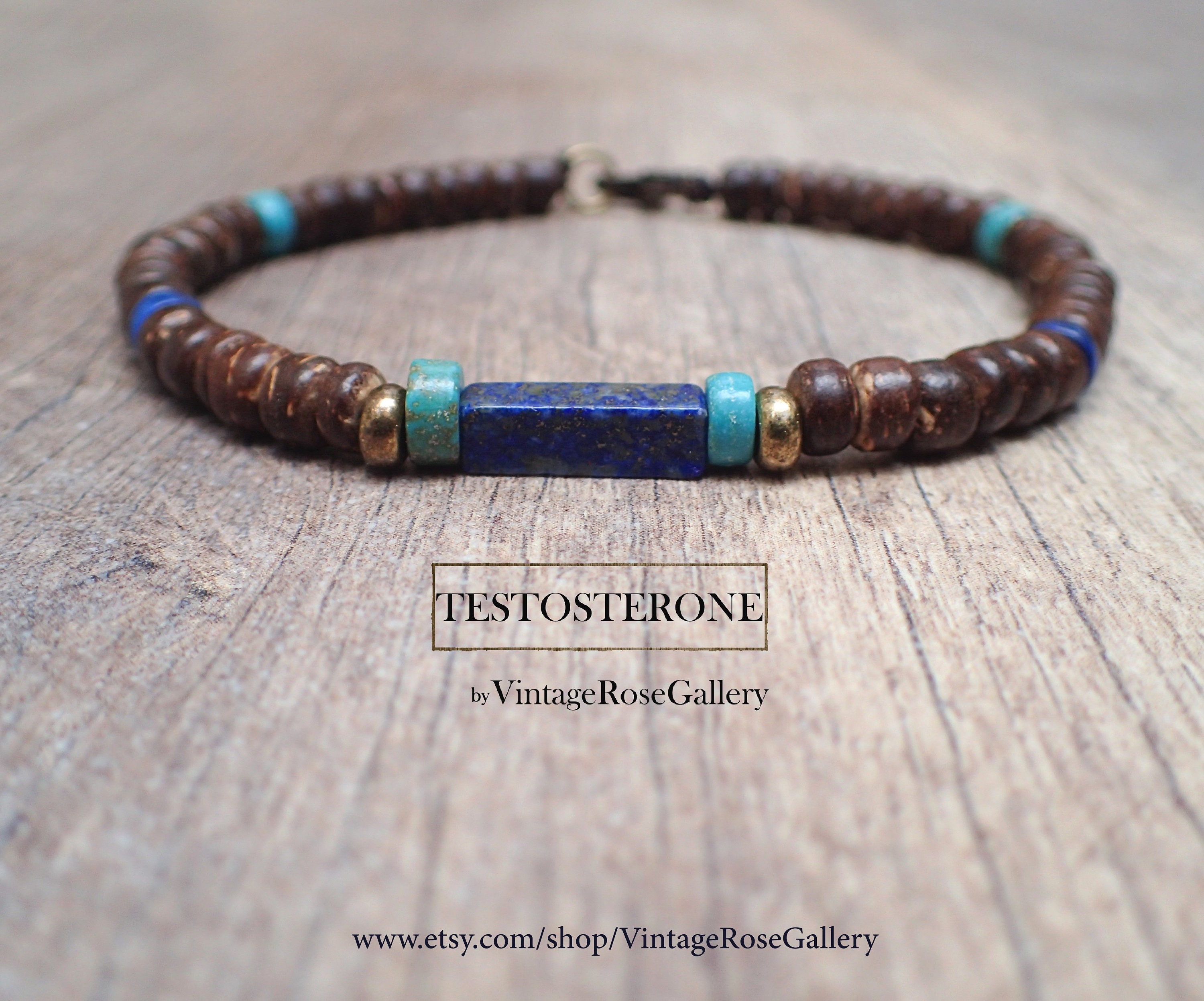 Men's Tribal Bracelet Boho Mens Bracelet Lapis Lazuli Etsy