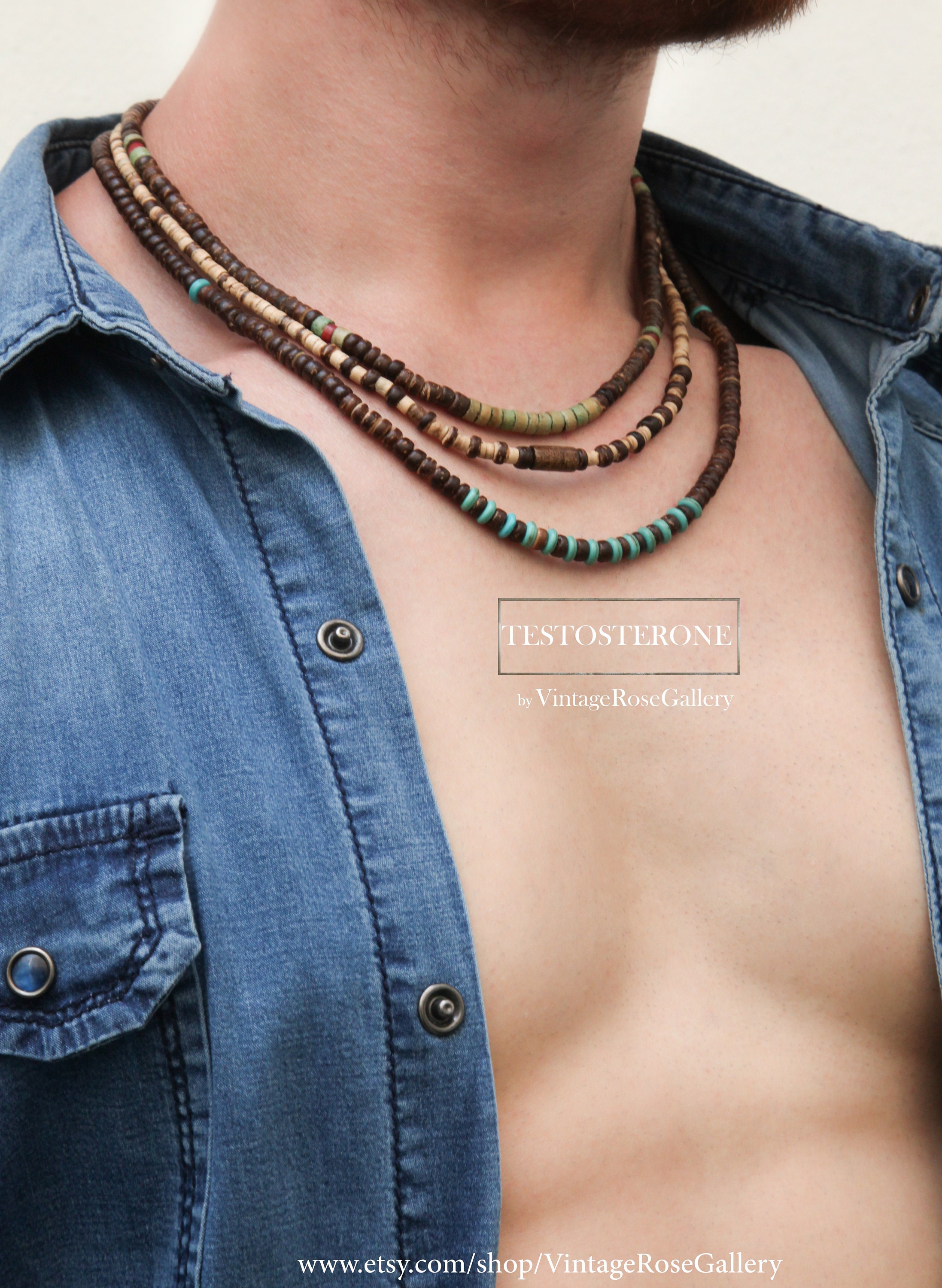 Tribal necklaces for best sale guys