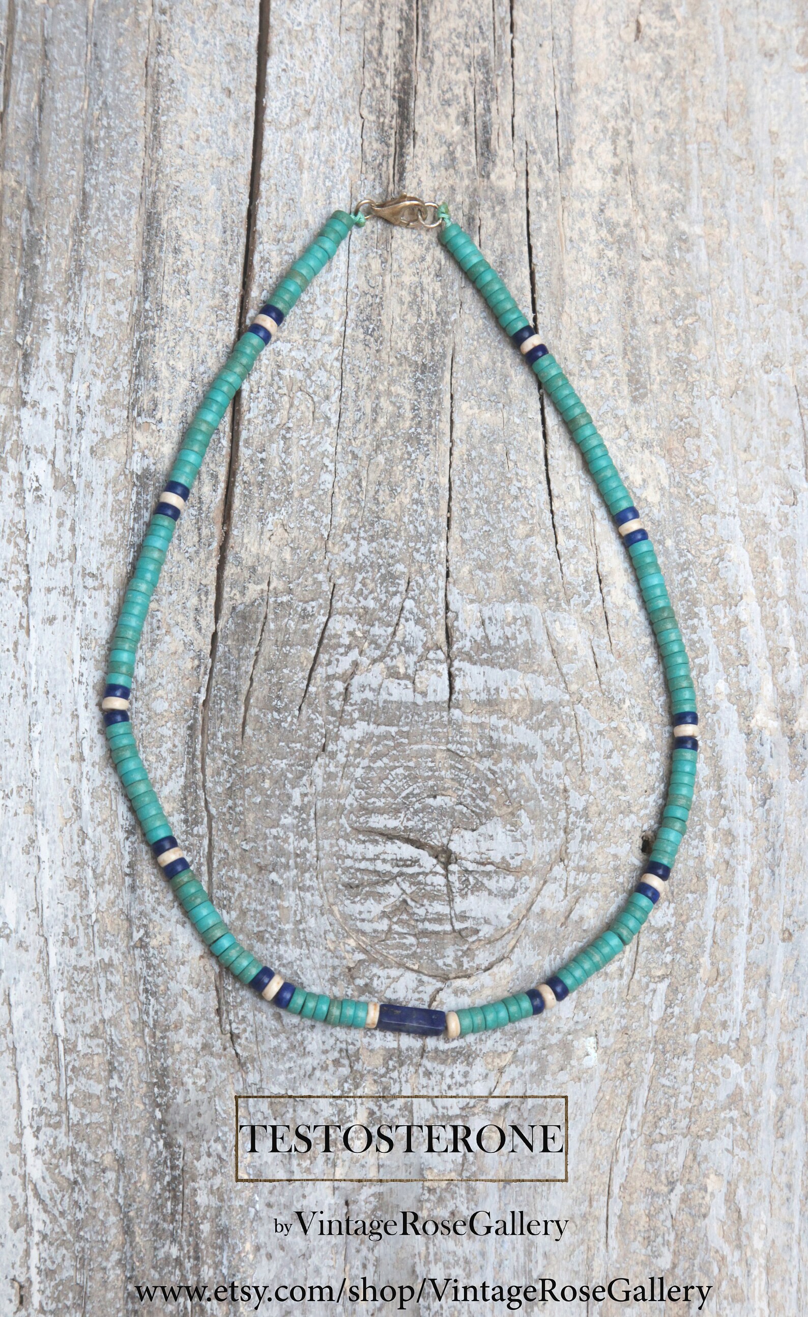 Mens Tribal Necklace Turquoise Mens Necklace Mens Boho Etsy