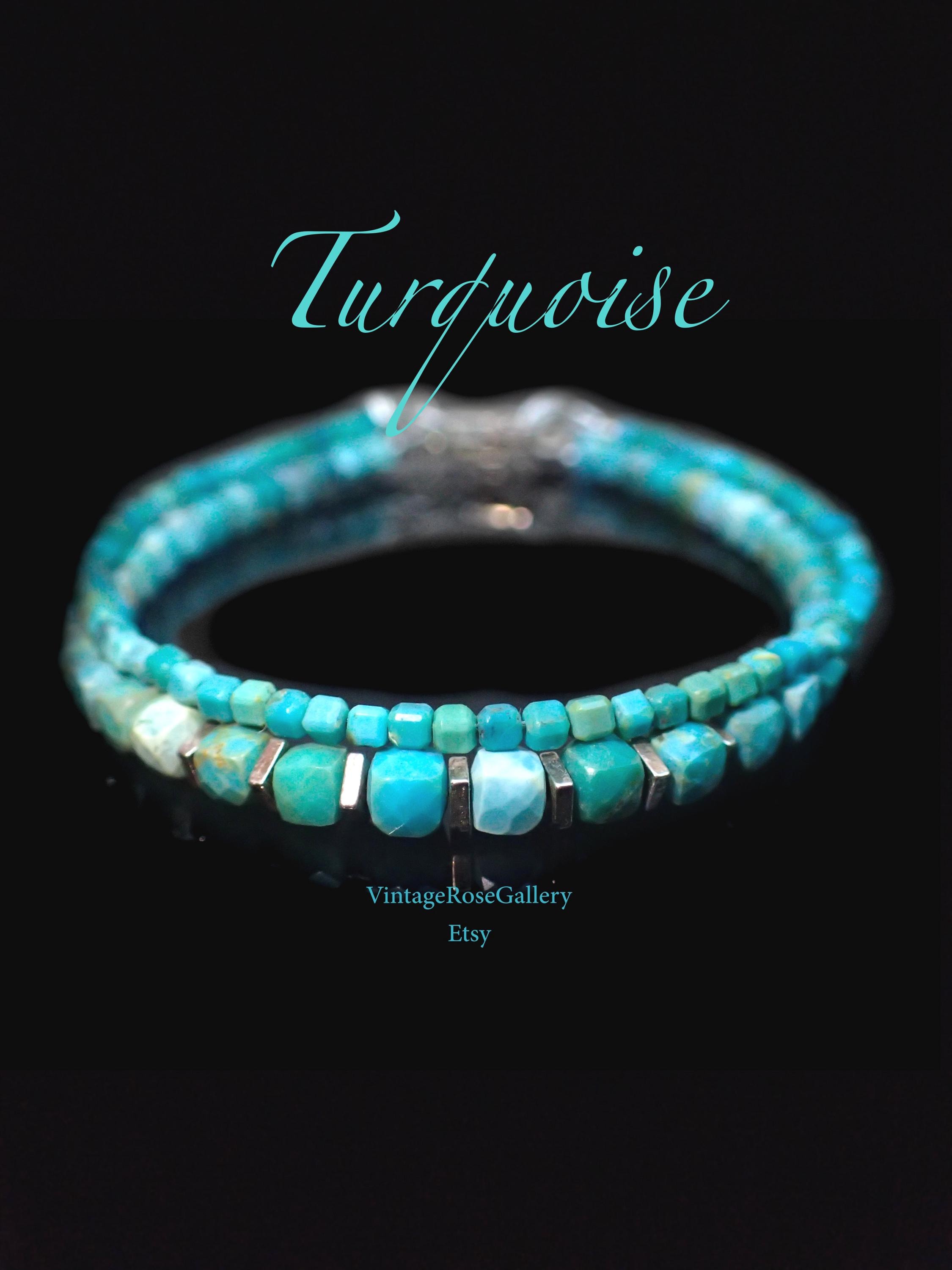 Genuine turquoise bracelet - Etsy 日本