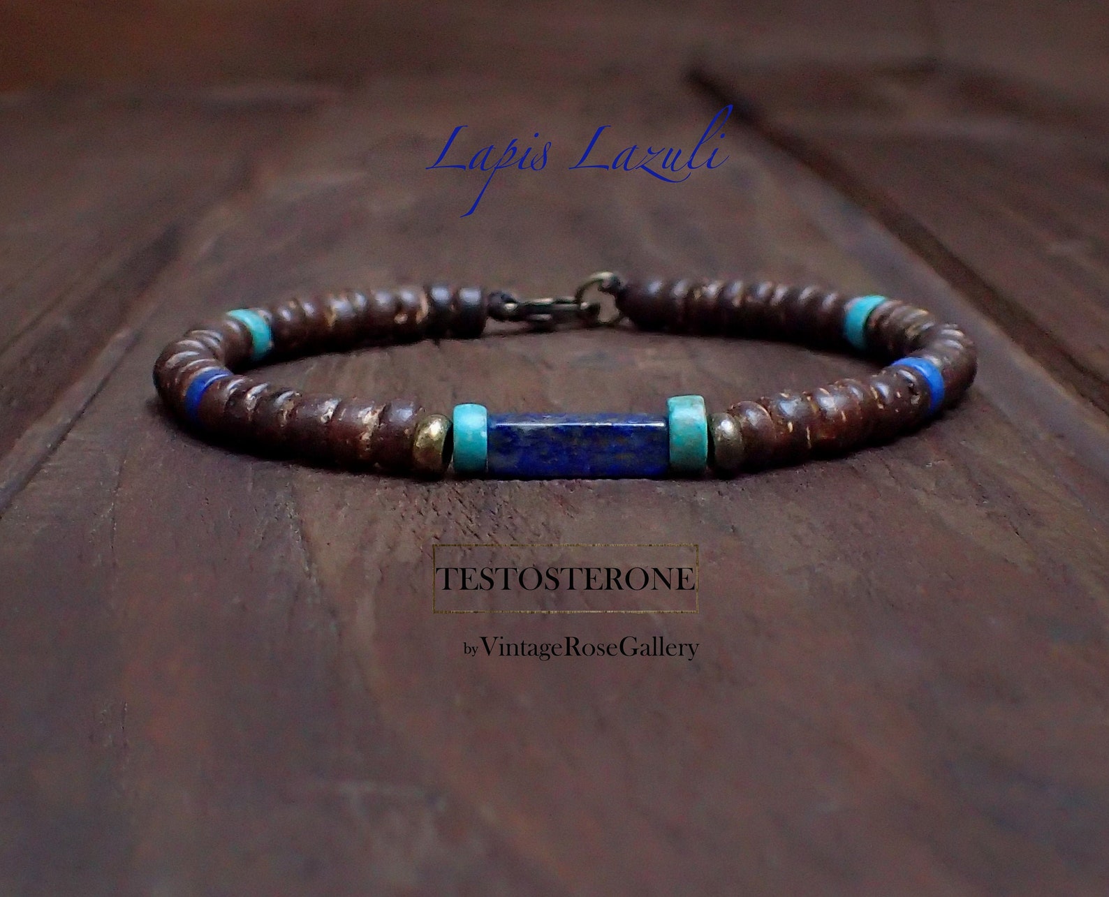 Men's Tribal Bracelet Boho Mens Bracelet Lapis Lazuli Etsy