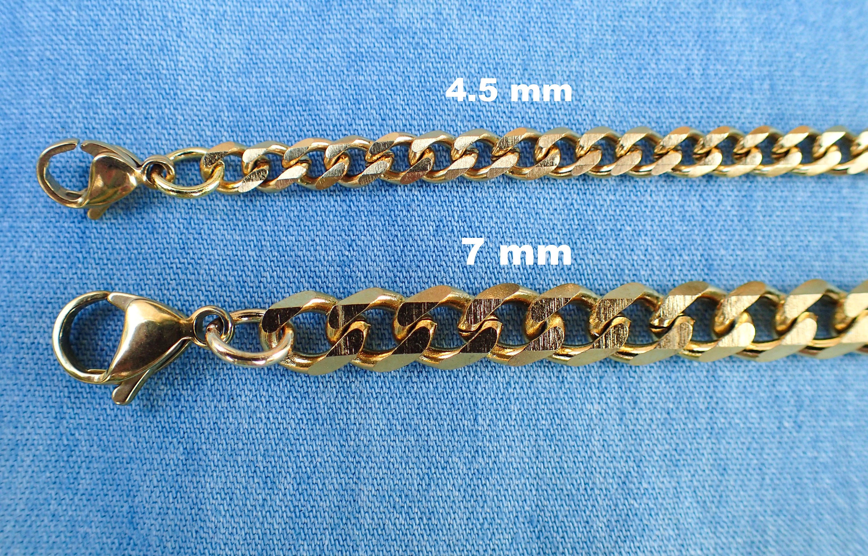 SINGULARU Cavigliera Lisse In Acciaio Con Finitura Oro 18Kt – Catena A Spina Di Pesce, 21+3,5 Cm