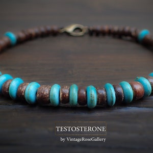 Pulsera tribal turquesa para hombre: joyería de la amistad apilable y bohemia