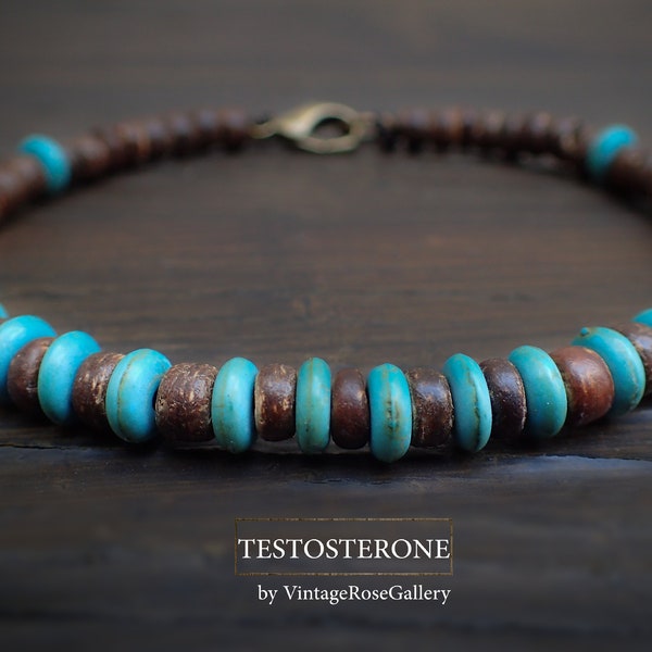 Men's Tribal Bracelet,  Boho Men Bracelet, Turquoise Stackable Bracelet , Friendship Bracelet by VintageRoseGallery