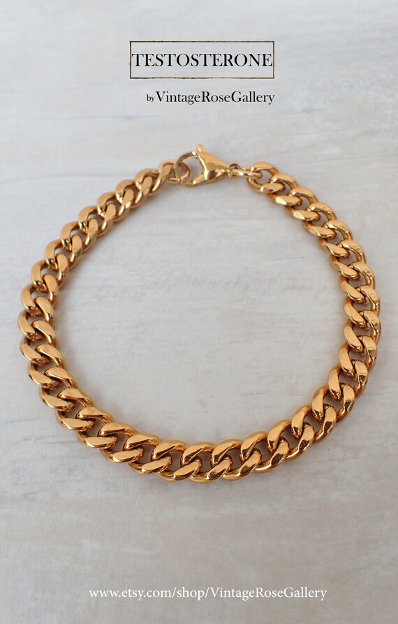 Mens Bracelet Mens Gold Chain Bracelet 