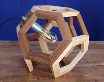 Pendant or Table Lamp in Ash and Walnut  high quality solid wood