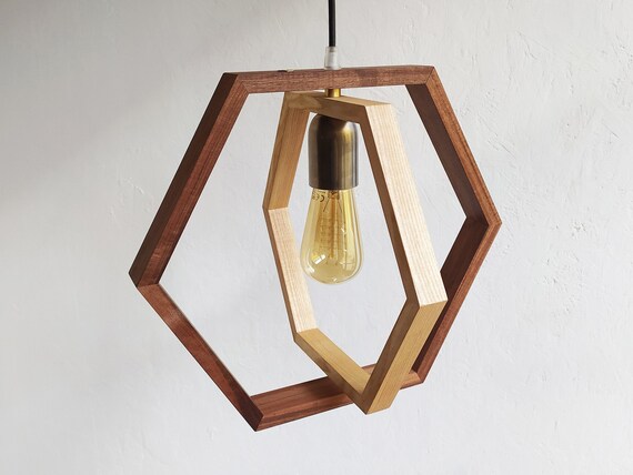 Gold online hexagon lamp