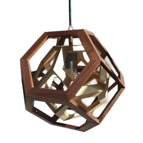 light fixture pendant or table lamp high quality solid wood handcrafted customizable lighting