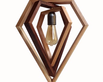 light fixture pendant or table lamp high quality solid wood handcrafted customizable lighting