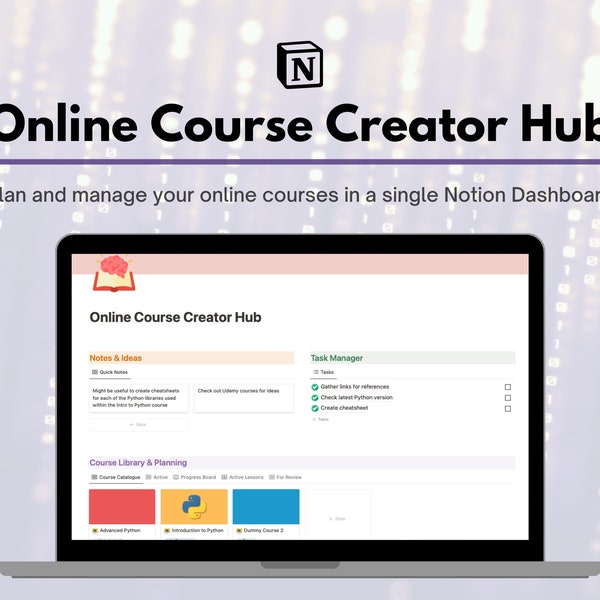 Notion Course Creation Template Etsy Notion Course Creation Template Etsy