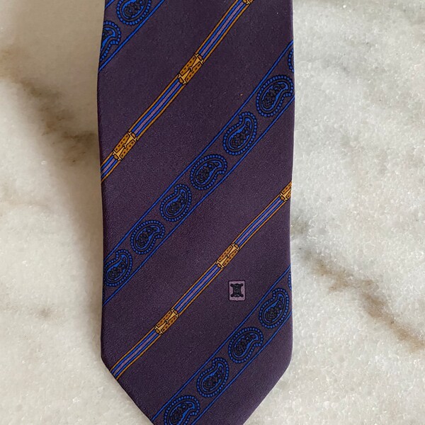 Celine   100% silk blue tie