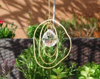 Suncatcher suncatcher with crystal irregular shape