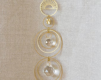 Sun catcher suncatcher with 2 crystals rainbow crystal for hanging