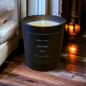 Leather + Oud Scented Candle