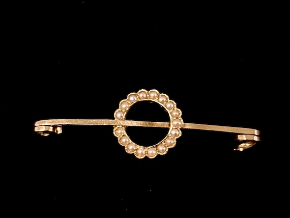 Antique Seed Pearl Scarf Pin