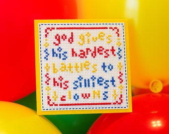 Silliest Clown Cross Stitch Pattern PDF - Easy Clowncore Design