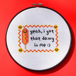 Corn Dog Cross Stitch Pattern PDF - Got That Dawg In Me image 2