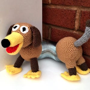 Slinky Dog Crochet Pattern | Amigurumi Sausage Dog Toy | PDF Download