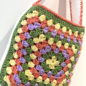 Modello per borsa all'uncinetto "Grandma Square" / Borsa a tracolla originale / Download PDF