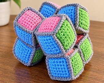 Crochet Infinity Cube Pattern - Fidget Toy Pattern - Sensory Game - PDF