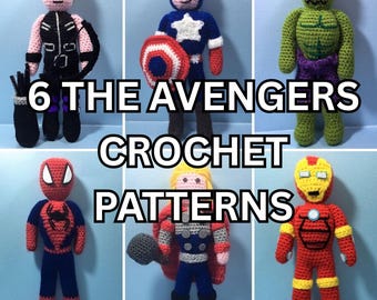 Avengers Häkelmuster | 6 Amigurumi-Superhelden-Anleitungen | Digitaler Download