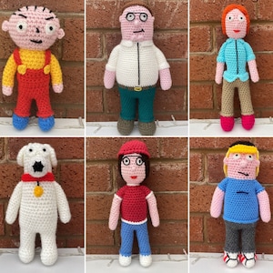 PDF Häkelanleitung | Family Guy Häkelanleitung | Die Griffins häkeln | Amigurumi-Muster |