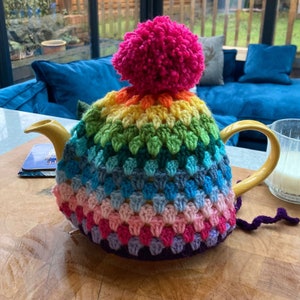 Patron au crochet PDF | Thé arc-en-ciel douillet | Patron au crochet | Thé au crochet confortable | Crochet arc-en-ciel |