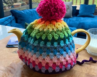 PDF Crochet Pattern | Rainbow Tea Cosy | Crochet Pattern | Crochet Tea Cosy | Rainbow Crochet |