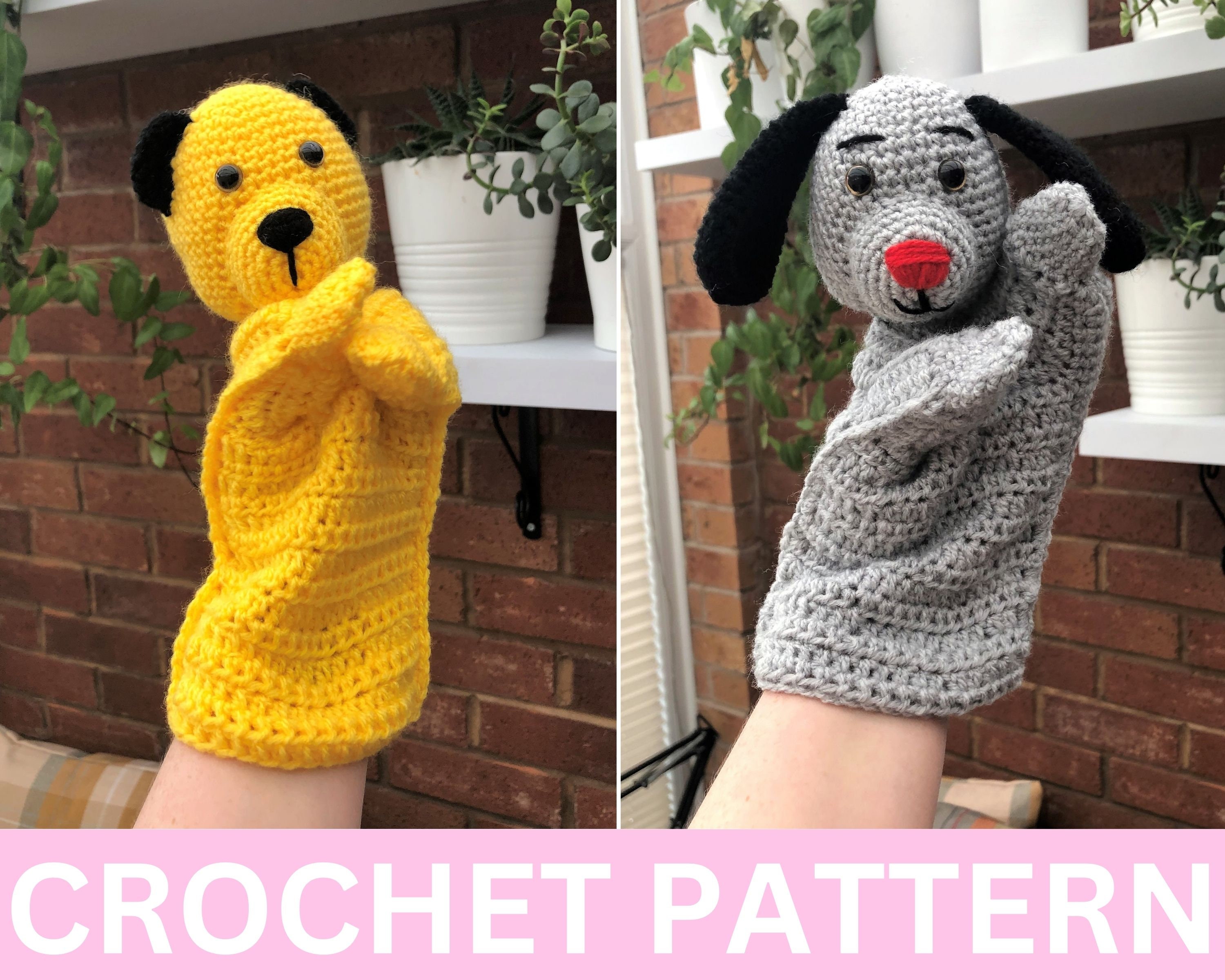 Sooty and Sweep Hand Puppets Crochet Pattern Crochet Hand Etsy