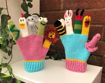 PDF Crochet Pattern | Finger Puppet Crochet Patterns | Finger Puppets | Crochet Pattern | Hand Puppets | Crochet Dolls and Toys |