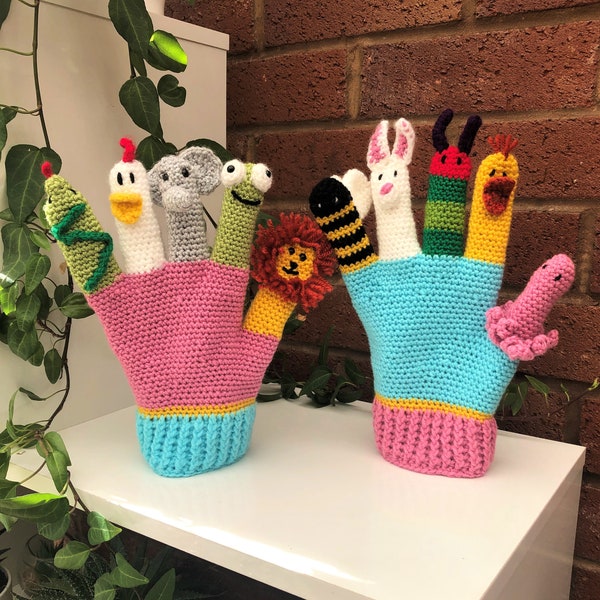 PDF Crochet Pattern | Finger Puppet Crochet Patterns | Finger Puppets | Crochet Pattern | Hand Puppets | Crochet Dolls and Toys |
