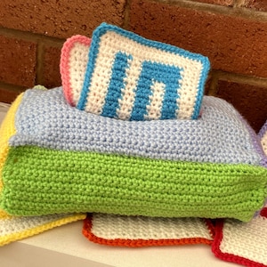 PDF Crochet Pattern | Baby Sensory | Toy Numbers Box | Crochet Patterns | Amigurumi Pattern | Learning | Crochet Toys | Tissue Box |