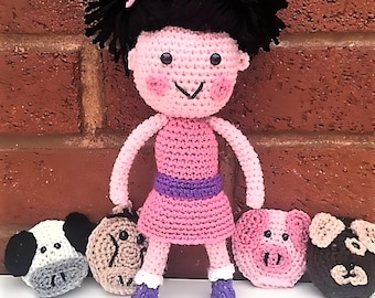 Little Lola Crochet Pattern | Amigurumi Farm Friends | PDF Download