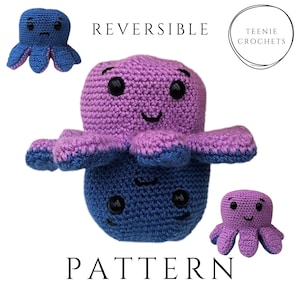 PDF Crochet Pattern | Inside Out Octopus Crochet Pattern | Reversible Octopus | Amigurumi Pattern | Communication Toy | Crochet Toy