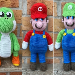 Super Mario Häkelanleitung | Yoshi, Mario, Luigi Amigurumi | PDF-Download