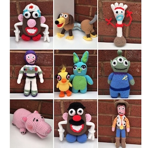 PDF Crochet Pattern | 11 Toy Story Crochet Patterns | Toy Story | Crochet Patterns | Amigurumi Patterns | Toy Story Dolls |