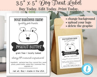 Dog Treat Label - Etsy New Zealand