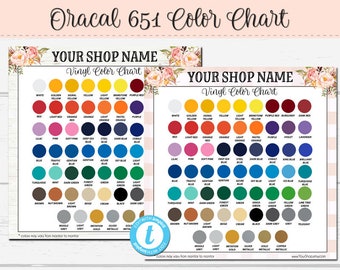 Paint Shop Color Chart