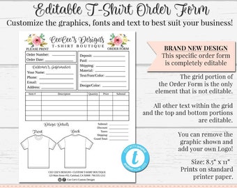 custom order form etsy