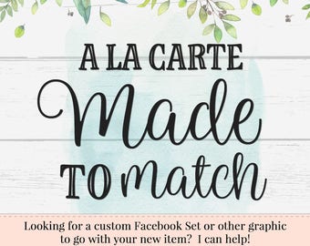 Made to Match, A la Carte Marketing, Custom Branding, Special Requests, Add Ons, Matching Marketing Items