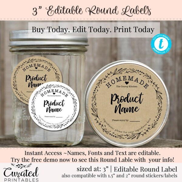 Mason Jar Labels Etsy