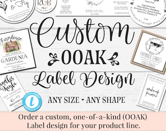 Custom Label Design, OOAK Label Design, Product Labels, Cosmetic Labels, Candle Labels, Custom Branding, Packaging Design, Minimalist Design