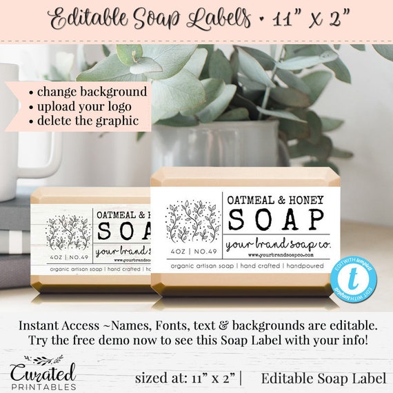 Soap Label Template, Editable soap labels, pdf template, DIY custom soap  label template, printable soap labels, soap packaging, digital PDF - So  Fontsy