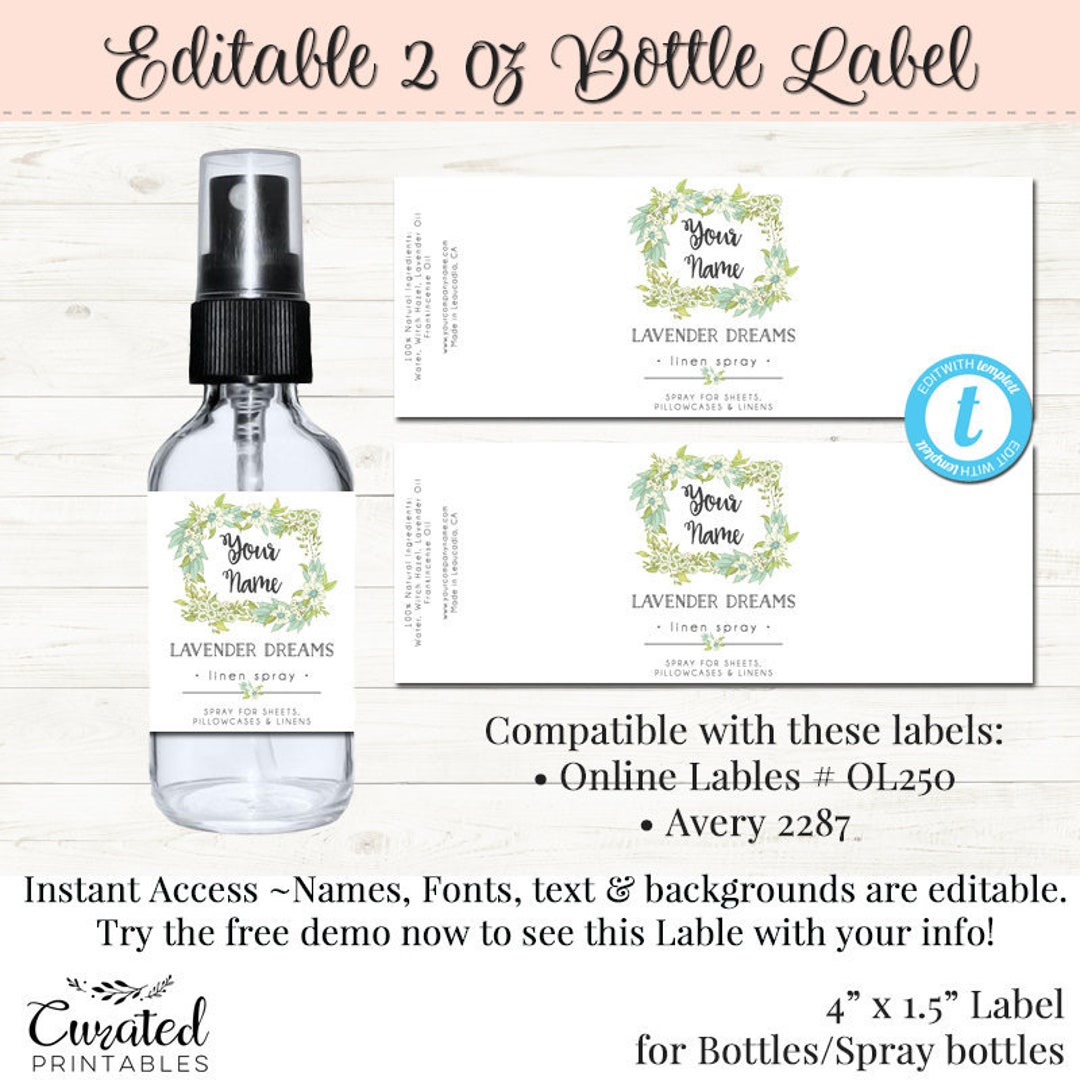 spray-bottle-label-editable-spray-bottle-label-diy-spray-bottle-label-bottle-label-2-oz-bottle-4-x-1-5-label-template-sweet-spring-etsy