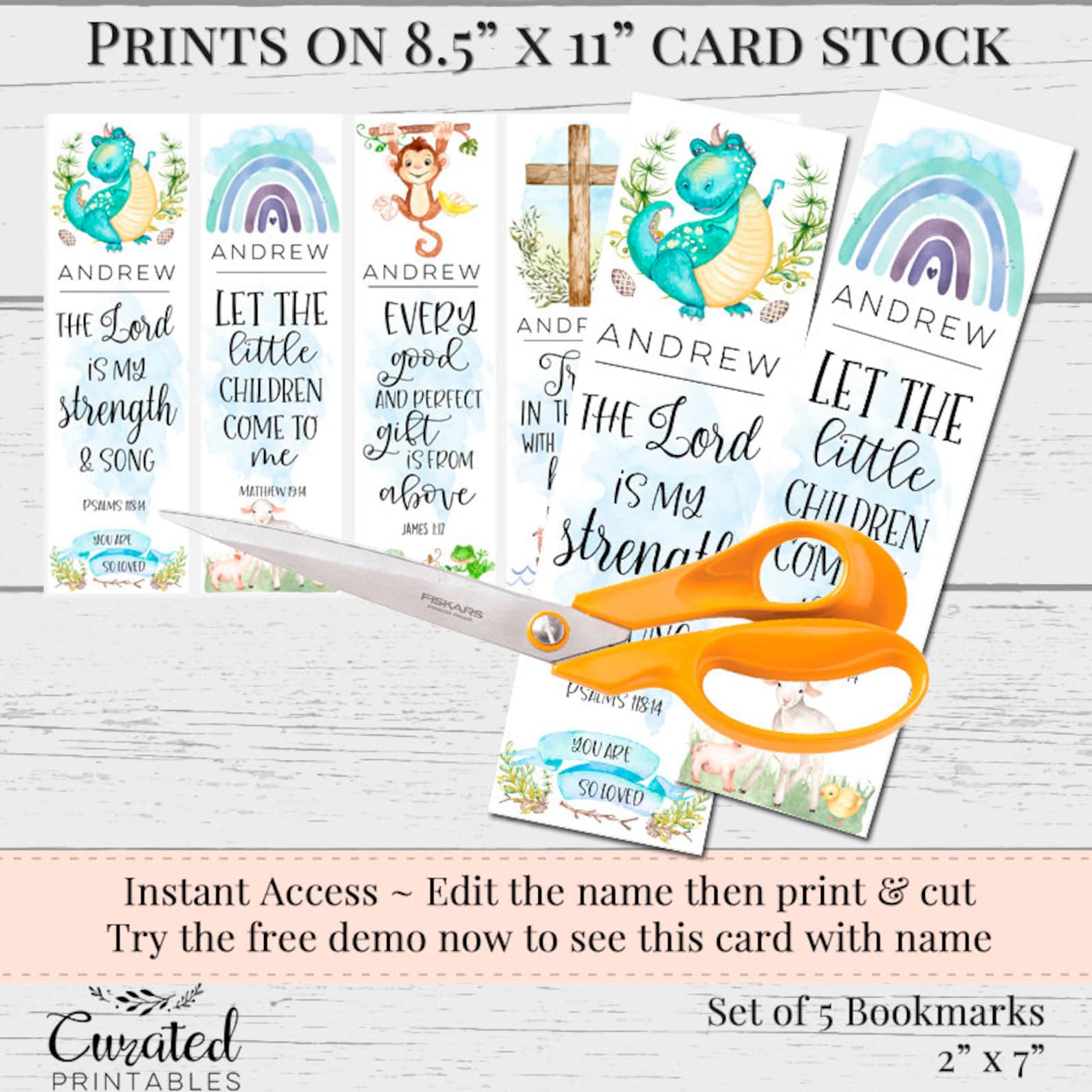 Printable Bible Verse Bookmarks Bookmarks for Children | Etsy