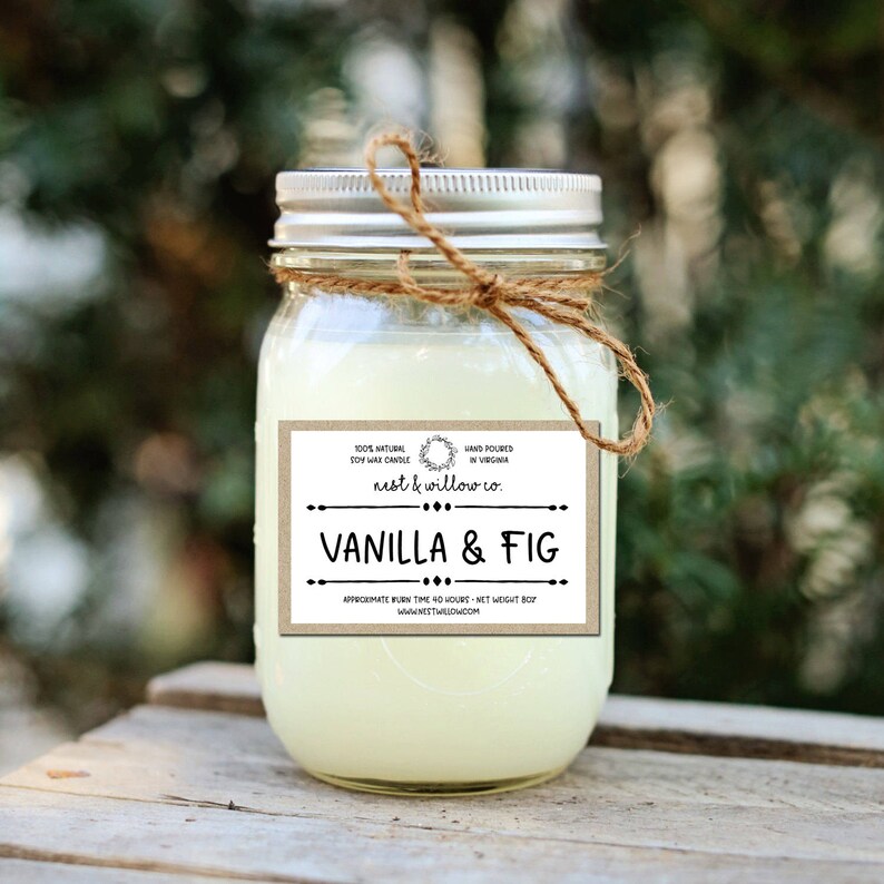 small candle label editable label bath product label diy