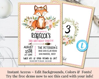 Fox Birthday Party | Etsy