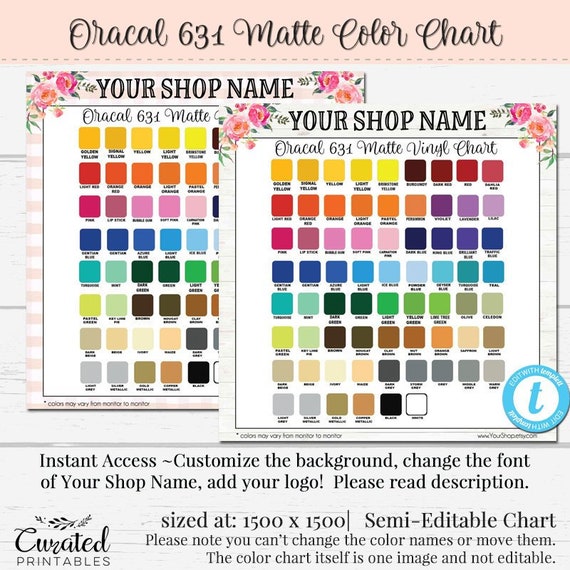 Oracal 631 Color Chart Pdf