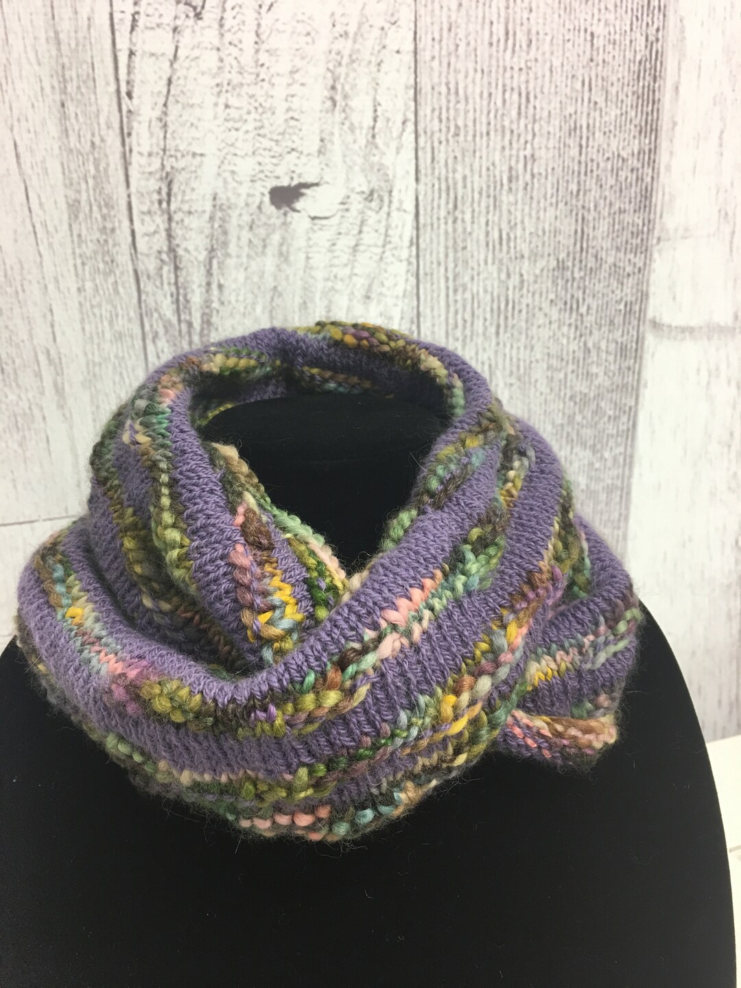 Striped Alpaca and Merino Wool Infinity Scarf With A Touch of - Etsy